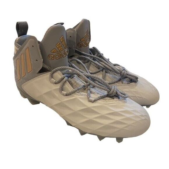 Adidas Freak Lax Mid Football Cleats CG4257 Gray Gold Mens Size 12.5 - Picture 2 of 11